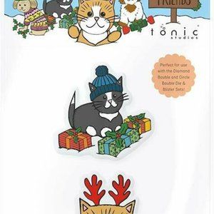 Tonic Studios Essentials Festive Cats Stamp Set